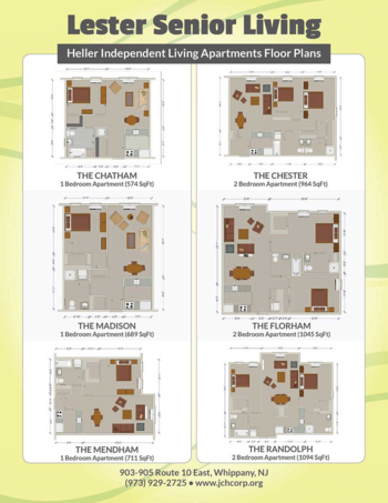 Floorplan of Lester Senior Living, Assisted Living, Whippany, NJ 1