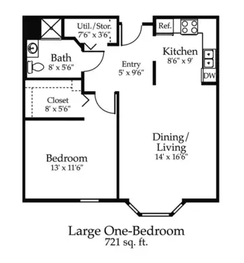 Floorplan of Oak Meadows, Assisted Living, Memory Care, Oakdale, MN 11