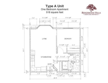 Floorplan of Ridgewood Villa, Assisted Living, Glenwood, MN 1