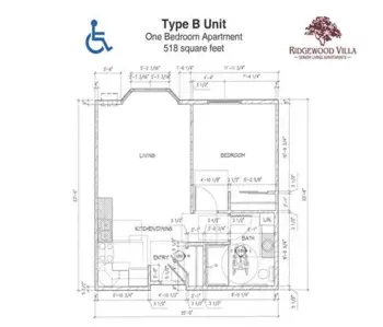 Floorplan of Ridgewood Villa, Assisted Living, Glenwood, MN 2