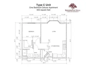 Floorplan of Ridgewood Villa, Assisted Living, Glenwood, MN 3