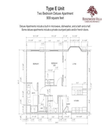 Floorplan of Ridgewood Villa, Assisted Living, Glenwood, MN 5