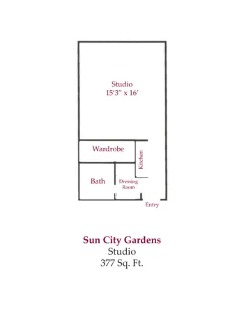 Floorplan of Sun City Gardens, Assisted Living, Sun City, CA 5