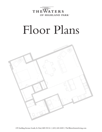 Floorplan of The Waters of Highland Park, Assisted Living, Memory Care, Saint Paul, MN 1