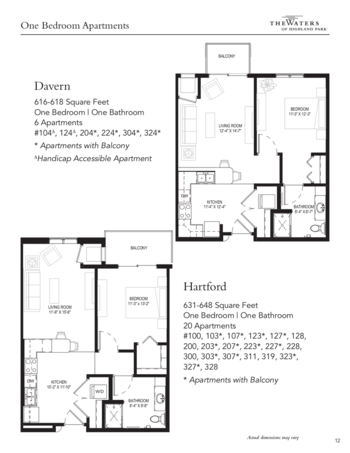 Floorplan of The Waters of Highland Park, Assisted Living, Memory Care, Saint Paul, MN 3
