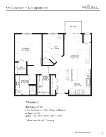 Floorplan of The Waters of Highland Park, Assisted Living, Memory Care, Saint Paul, MN 5