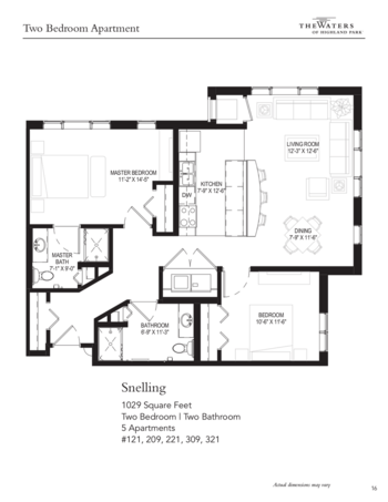 Floorplan of The Waters of Highland Park, Assisted Living, Memory Care, Saint Paul, MN 7