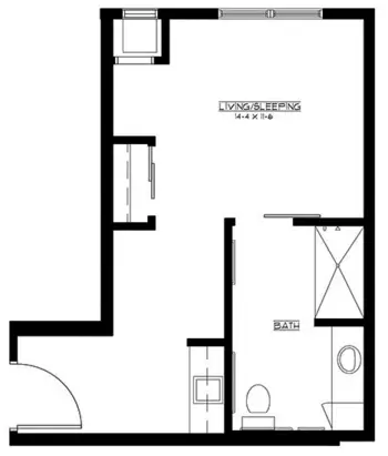 Floorplan of Walnut Ridge, Assisted Living, Memory Care, Clive, IA 1