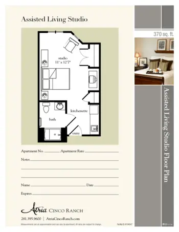 Floorplan of Atria Cinco Ranch, Assisted Living, Katy, TX 9