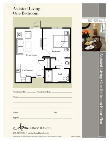 Floorplan of Atria Cinco Ranch, Assisted Living, Katy, TX 10