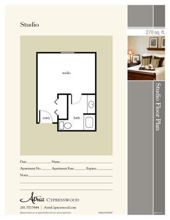 Floorplan of Atria Cypresswood, Assisted Living, Spring, TX 1