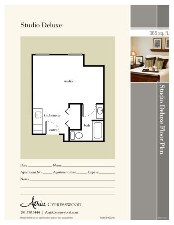 Floorplan of Atria Cypresswood, Assisted Living, Spring, TX 2