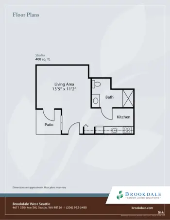 Floorplan of Brookdale West Seattle, Assisted Living, Seattle, WA 1