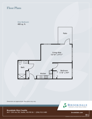 Floorplan of Brookdale West Seattle, Assisted Living, Seattle, WA 2
