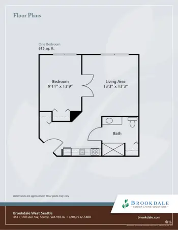 Floorplan of Brookdale West Seattle, Assisted Living, Seattle, WA 4