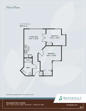 Floorplan of Brookdale West Seattle, Assisted Living, Seattle, WA 5