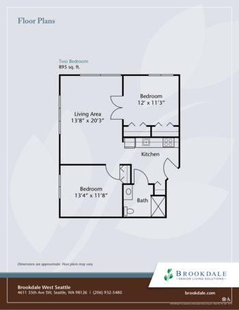 Floorplan of Brookdale West Seattle, Assisted Living, Seattle, WA 6