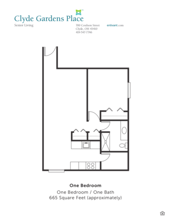 Floorplan of Clyde Gardens Place, Assisted Living, Clyde, OH 2
