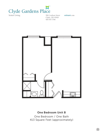 Floorplan of Clyde Gardens Place, Assisted Living, Clyde, OH 3