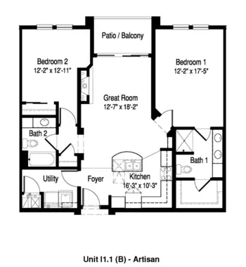 Floorplan of Forest Ridge, Assisted Living, Hales Corners, WI 6