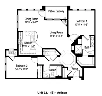 Floorplan of Forest Ridge, Assisted Living, Hales Corners, WI 9