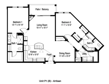 Floorplan of Forest Ridge, Assisted Living, Hales Corners, WI 12