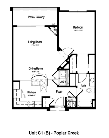 Floorplan of Forest Ridge, Assisted Living, Hales Corners, WI 15