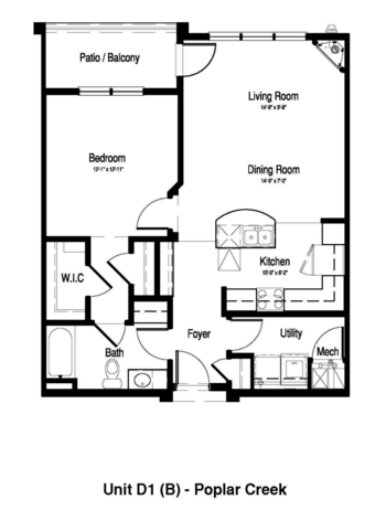Floorplan of Forest Ridge, Assisted Living, Hales Corners, WI 16
