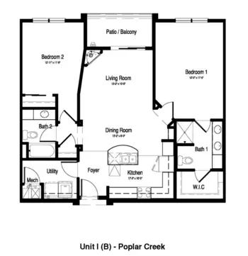 Floorplan of Forest Ridge, Assisted Living, Hales Corners, WI 17