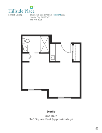 Floorplan of Hillside Place, Assisted Living, Lincoln City, OR 1