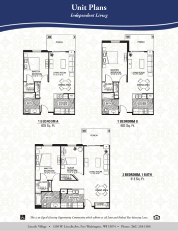 Floorplan of Lincoln Village, Assisted Living, Memory Care, Port Washington, WI 3