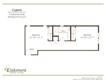 Floorplan of Oakmont of Valencia, Assisted Living, Valencia, CA 3