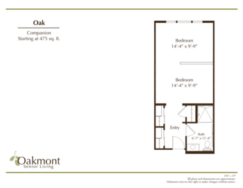 Floorplan of Oakmont of Valencia, Assisted Living, Valencia, CA 5