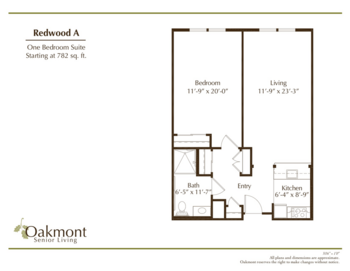Floorplan of Oakmont of Valencia, Assisted Living, Valencia, CA 7