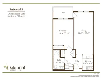 Floorplan of Oakmont of Valencia, Assisted Living, Valencia, CA 8