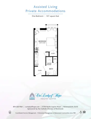 Floorplan of Our Lady of Hope Health Center, Assisted Living, Memory Care, Richmond, VA 7