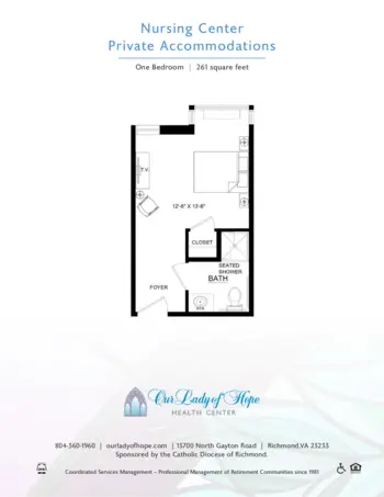 Floorplan of Our Lady of Hope Health Center, Assisted Living, Memory Care, Richmond, VA 8