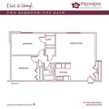 Floorplan of Primrose Retirement Community of Bismarck, Assisted Living, Bismarck, ND 5