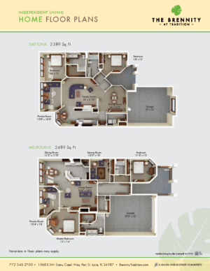 Floorplan of The Brennity at Tradition, Assisted Living, Port St Lucie, FL 3