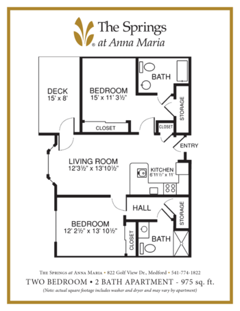 Floorplan of The Springs at Anna Maria, Assisted Living, Medford, OR 3