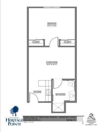 Floorplan of Twin Oaks at Heritage Pointe, Assisted Living, Memory Care, Wentzville, MO 2