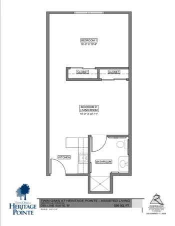 Floorplan of Twin Oaks at Heritage Pointe, Assisted Living, Memory Care, Wentzville, MO 3