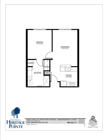 Floorplan of Twin Oaks at Heritage Pointe, Assisted Living, Memory Care, Wentzville, MO 5