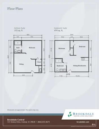 Floorplan of Brookdale Central, Assisted Living, Central, SC 3