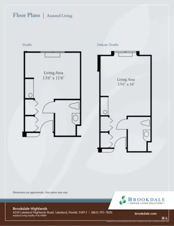 Floorplan of Brookdale Highlands, Assisted Living, Lakeland, FL 1