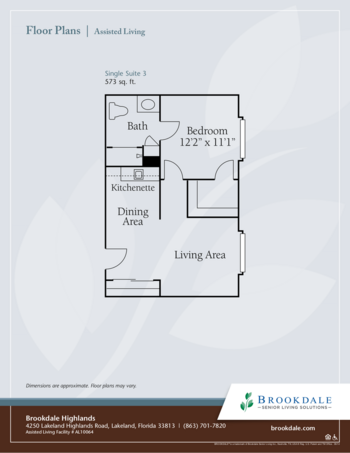 Floorplan of Brookdale Highlands, Assisted Living, Lakeland, FL 3
