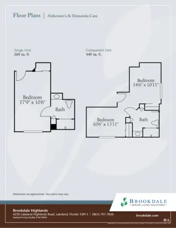 Floorplan of Brookdale Highlands, Assisted Living, Lakeland, FL 5