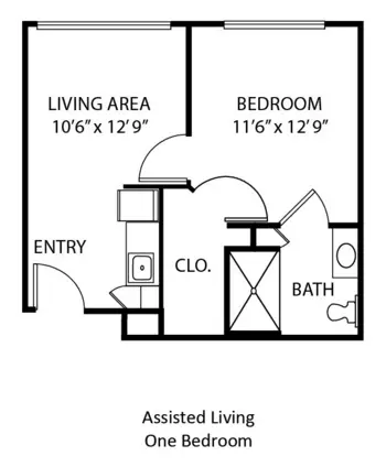 Floorplan of Canton Regency, Assisted Living, Canton, OH 1