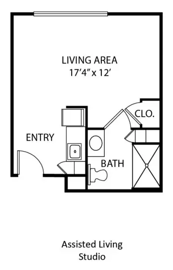 Floorplan of Canton Regency, Assisted Living, Canton, OH 2