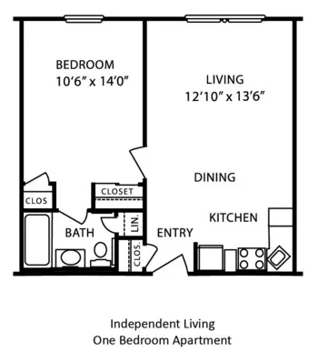 Floorplan of Canton Regency, Assisted Living, Canton, OH 3